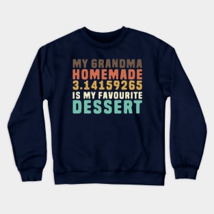 Funny Grandma Pi Pun Retro Crewneck Sweatshirt